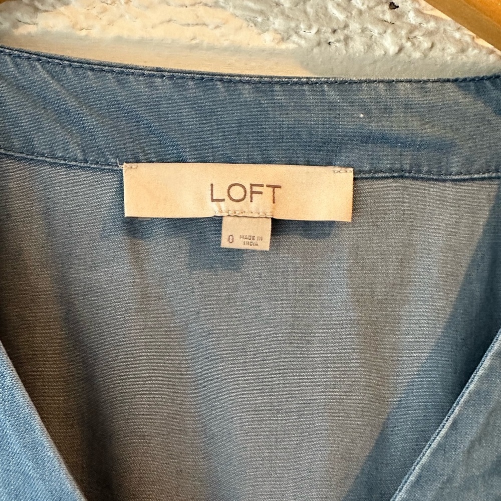 Loft Chambray Wrap Dress - Picture 6 of 6